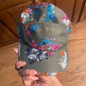 Ivy Park Adjustable Dark Khaki Floral Hat